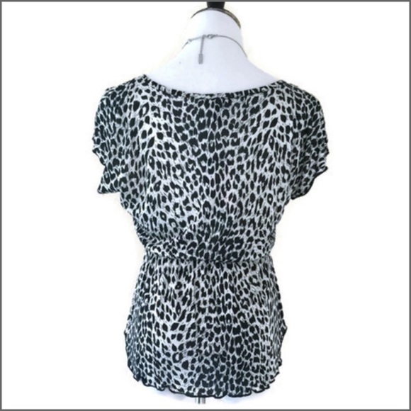 𝅺BLACK and White Animal Print Top - Picture 4 of 4